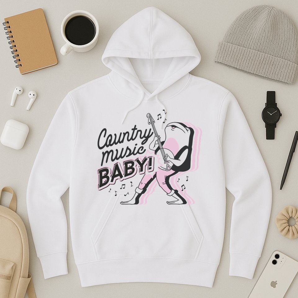 Country Music Baby Frog Hoodie