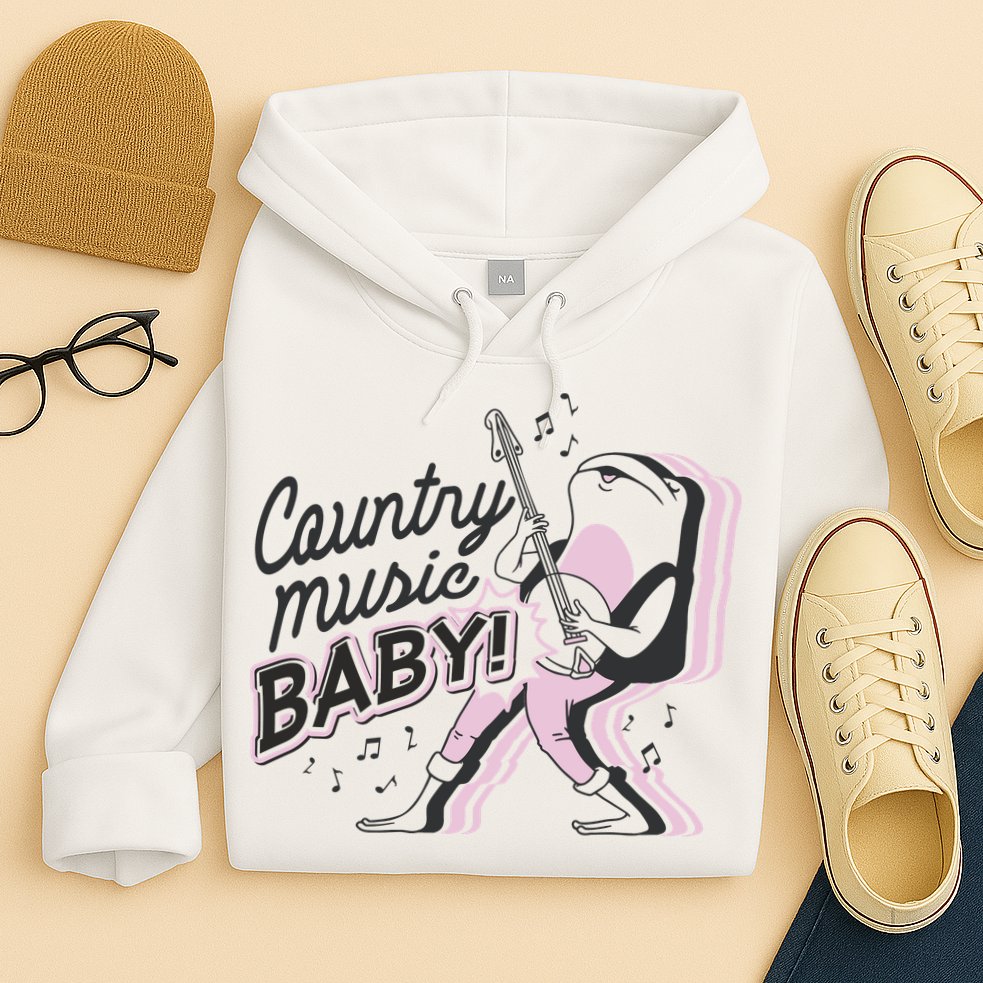 Country Music Baby Frog Hoodie