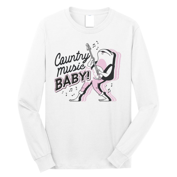 Country Music Baby Frog Long Sleeve Shirt