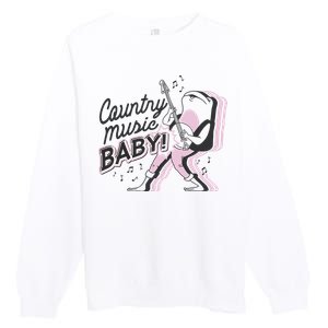 Country Music Baby Frog Premium Crewneck Sweatshirt