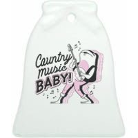 Country Music Baby Frog Ceramic Bell Ornament