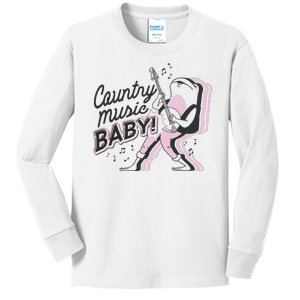 Country Music Baby Frog Kids Long Sleeve Shirt