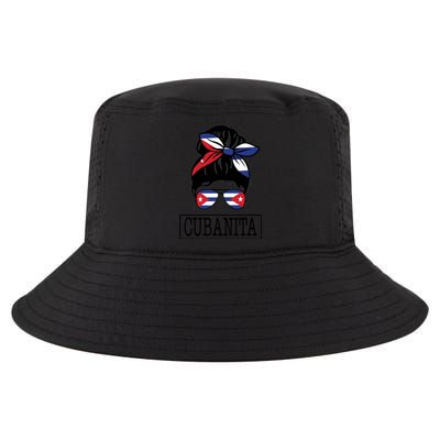 Cubanita Messy Bun Cuban Flag Cuba Cool Comfort Performance Bucket Hat