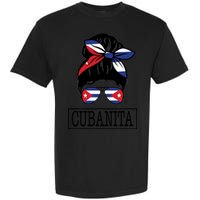 Cubanita Messy Bun Cuban Flag Cuba Garment-Dyed Heavyweight T-Shirt