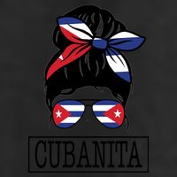 Cubanita Messy Bun Cuban Flag Cuba Garment-Dyed Heavyweight T-Shirt