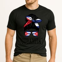 Cubanita Messy Bun Cuban Flag Cuba Cooling Performance Crew T-Shirt