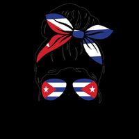 Cubanita Messy Bun Cuban Flag Cuba 16 in Basic Backpack