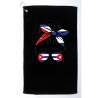 Cubanita Messy Bun Cuban Flag Cuba Golf Towel