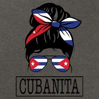 Cubanita Messy Bun Cuban Flag Cuba Cotton Canvas Backpack