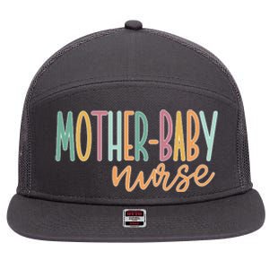 Cute Mother Baby Nurse Gift 7 Panel Mesh Trucker Snapback Hat