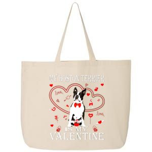 Cute My Boston Terrier Is My Valentines Day Puppy Lover 25L Jumbo Tote