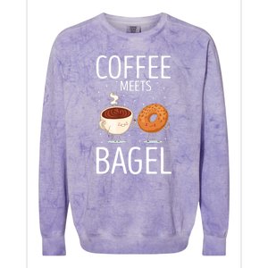 Coffee Meets Bagel Baker Bagels Dough Funny Colorblast Crewneck Sweatshirt