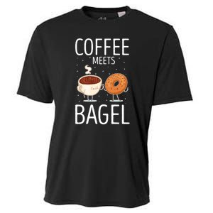 Coffee Meets Bagel Baker Bagels Dough Funny Cooling Performance Crew T-Shirt