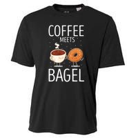 Coffee Meets Bagel Baker Bagels Dough Funny Cooling Performance Crew T-Shirt