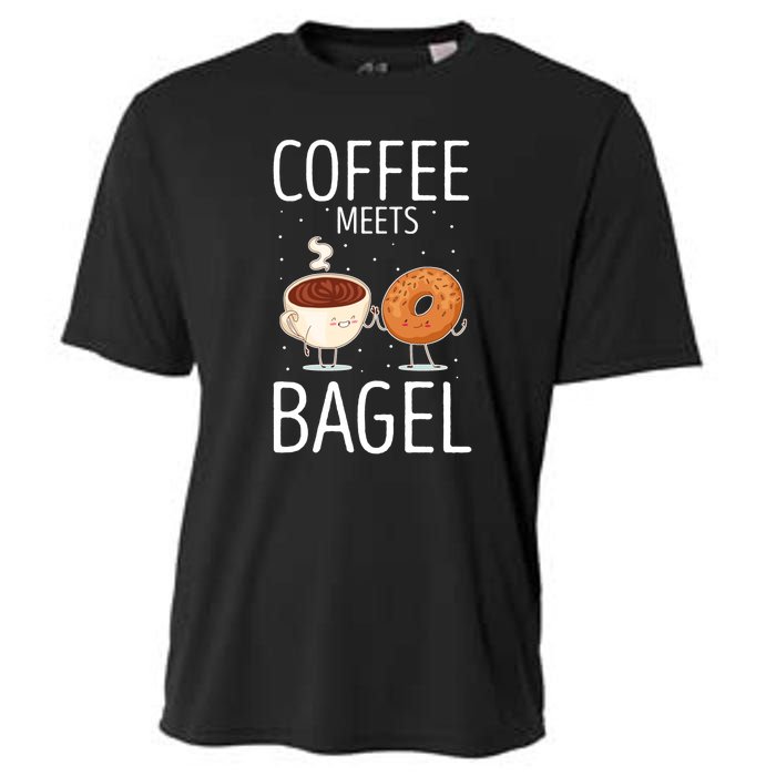 Coffee Meets Bagel Baker Bagels Dough Funny Cooling Performance Crew T-Shirt