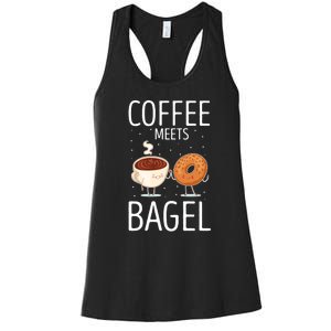 Coffee Meets Bagel Baker Bagels Dough Funny Women's Racerback Tank