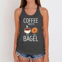 Coffee Meets Bagel Baker Bagels Dough Funny Women's Knotted Racerback Tank