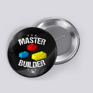 Cool Master Builder Funny Building Blocks Gift Men Women Button