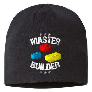 Cool Master Builder Funny Building Blocks Gift Men Women Sustainable Beanie