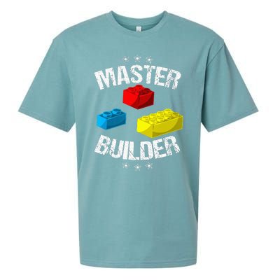 Cool Master Builder Funny Building Blocks Gift Men Women Sueded Cloud Jersey T-Shirt