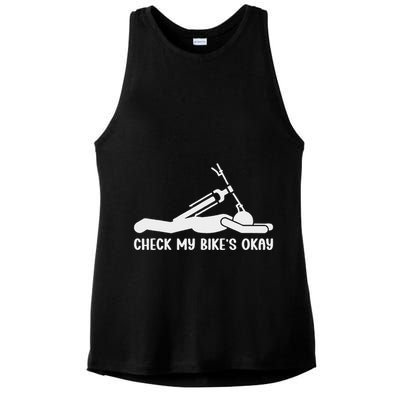 Check My Bike’S Okay Ladies PosiCharge Tri-Blend Wicking Tank