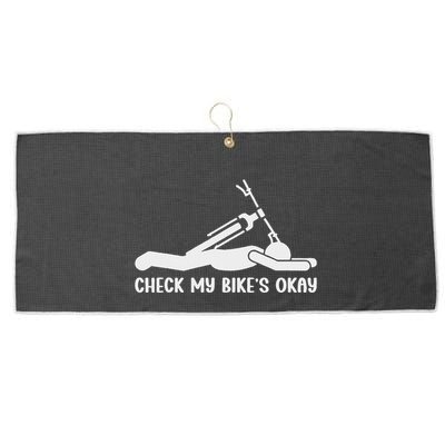 Check My Bike’S Okay Large Microfiber Waffle Golf Towel