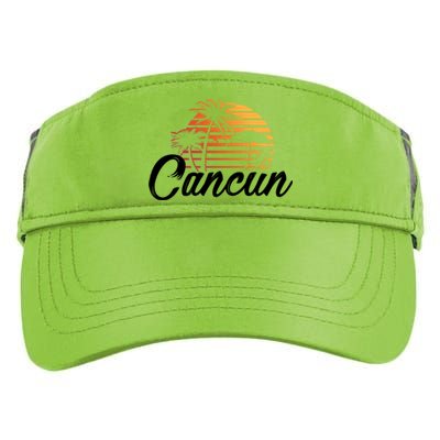 Cancun Mexico Beach Palm Tree Party Destination Gift Adult Drive Performance Visor