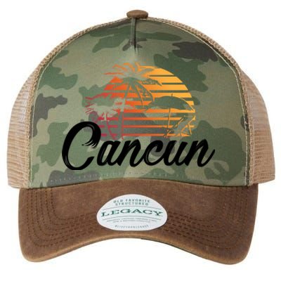 Cancun Mexico Beach Palm Tree Party Destination Gift Legacy Tie Dye Trucker Hat