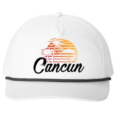 Cancun Mexico Beach Palm Tree Party Destination Gift Snapback Five-Panel Rope Hat