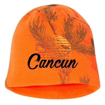 Cancun Mexico Beach Palm Tree Party Destination Gift Kati - Camo Knit Beanie