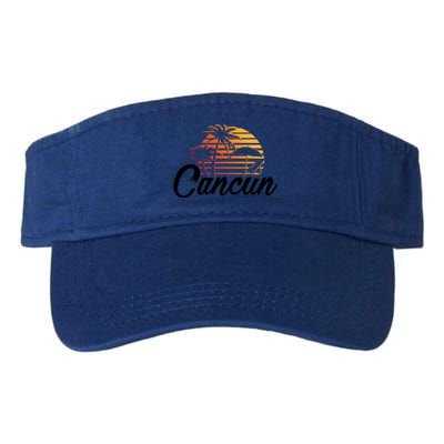 Cancun Mexico Beach Palm Tree Party Destination Gift Valucap Bio-Washed Visor