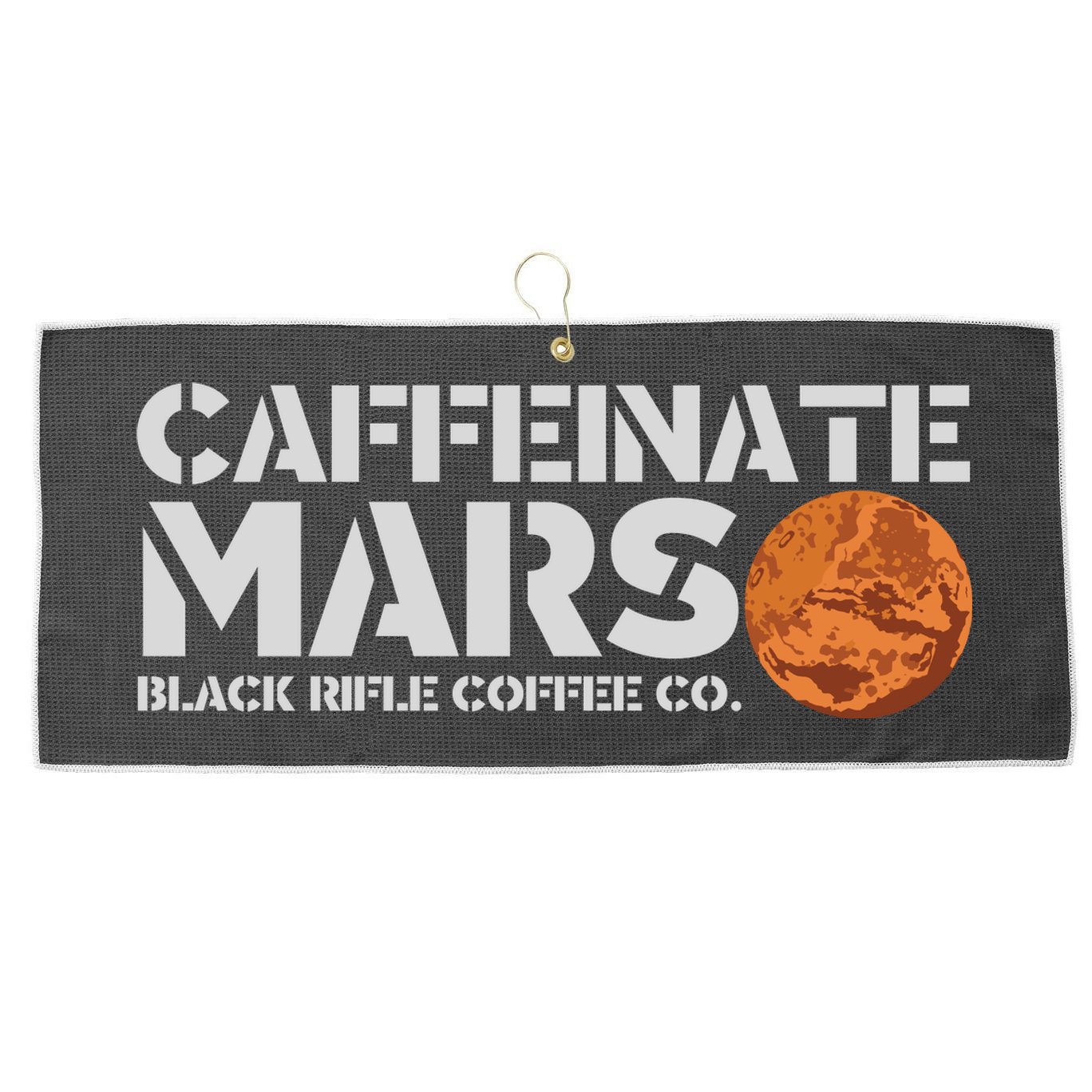 Caffeinate Mars Black Rifle Coffee Co. Large Microfiber Waffle Golf Towel