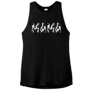 Cow Mama Birthday Family Matching Mothers Day Boy Girl Farm Ladies PosiCharge Tri-Blend Wicking Tank