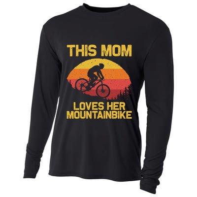 Cool Mountain Biking For Mom Mother Biker Mtb Bicycle Bike Gift Cooling Performance Long Sleeve Crew