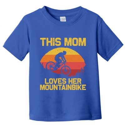 Cool Mountain Biking For Mom Mother Biker Mtb Bicycle Bike Gift Toddler T-Shirt