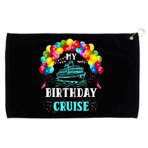 Cruising My Birthday Cruise Ship Vacation Party Grommeted Golf Towel