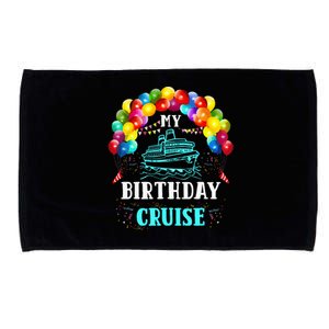 Cruising My Birthday Cruise Ship Vacation Party Microfiber Hand Towel