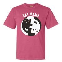 Cat Mama Black And White Cats Ying & Yang Cat Lover Cat Mom Cat Parent Cat Owner Garment-Dyed Heavyweight T-Shirt