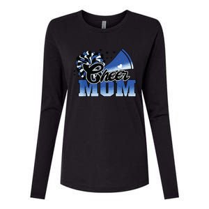 Cheer Mom Blue White Womens Cotton Relaxed Long Sleeve T-Shirt