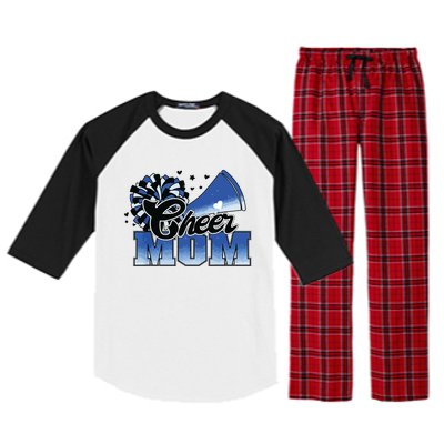 Cheer Mom Blue White Raglan Sleeve Pajama Set