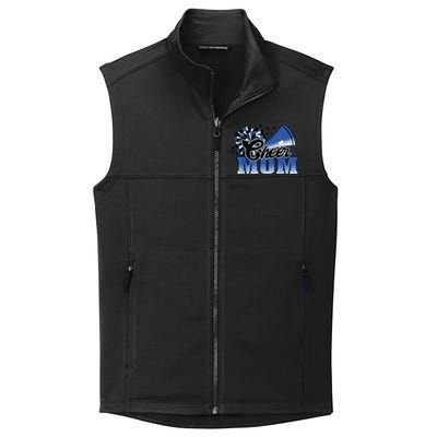 Cheer Mom Blue White Collective Smooth Fleece Vest