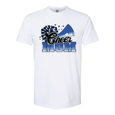 Cheer Mom Blue White Softstyle® CVC T-Shirt