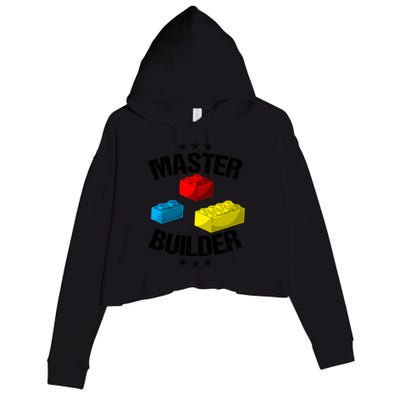 Cool Master Builder Funny Building Blocks Gift Gift Crop Fleece Hoodie