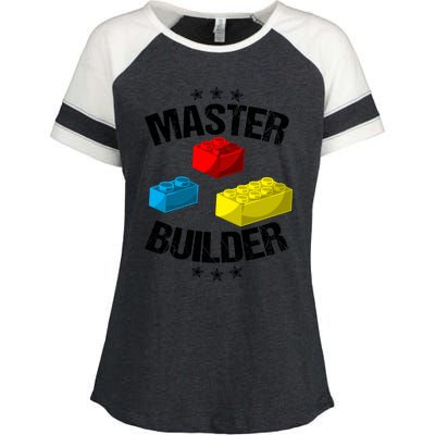 Cool Master Builder Funny Building Blocks Gift Gift Enza Ladies Jersey Colorblock Tee