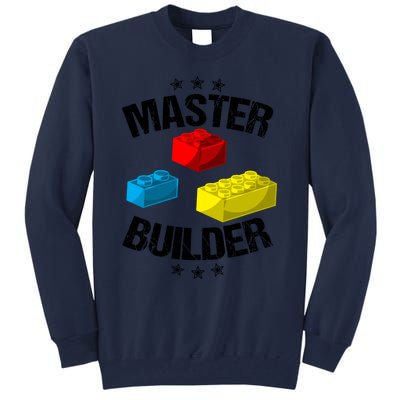 Cool Master Builder Funny Building Blocks Gift Gift Tall Sweatshirt