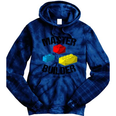 Cool Master Builder Funny Building Blocks Gift Gift Tie Dye Hoodie