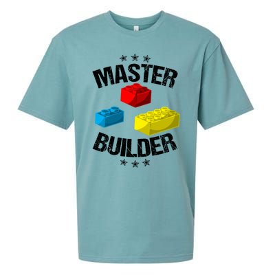 Cool Master Builder Funny Building Blocks Gift Gift Sueded Cloud Jersey T-Shirt