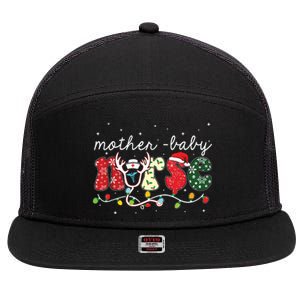 Christmas Mother Baby Nurses Wrap The Best Gifts 7 Panel Mesh Trucker Snapback Hat