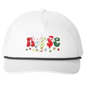 Christmas Mother Baby Nurses Wrap The Best Gifts Snapback Five-Panel Rope Hat