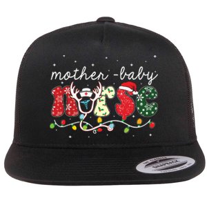 Christmas Mother Baby Nurses Wrap The Best Gifts Flat Bill Trucker Hat